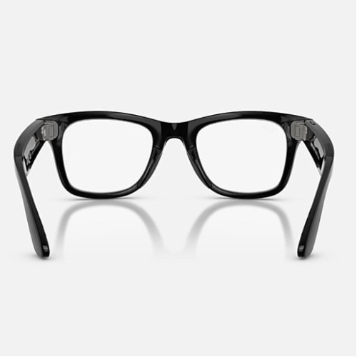 Умные очки Ray-Ban Wayfarer Gen 2 RW4012 (глянцевая чёрная оправа, линзы с зелёным автозатемнением), размер M - изображение 8