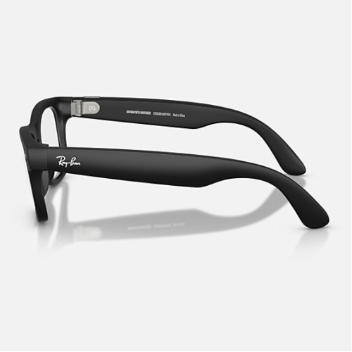 Умные очки Ray-Ban Wayfarer Gen 2 RW4012 (матовая чёрная оправа, линзы с серым автозатемнением), размер M - изображение 3