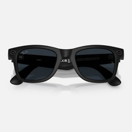 Умные очки Ray-Ban Wayfarer Gen 2 RW4012 (матовая чёрная оправа, линзы с серым автозатемнением), размер M - изображение 5