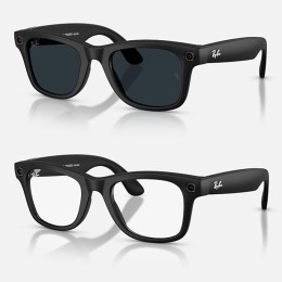 Умные очки Ray-Ban Wayfarer Gen 2 RW4012 (матовая чёрная оправа, линзы с серым автозатемнением), размер L