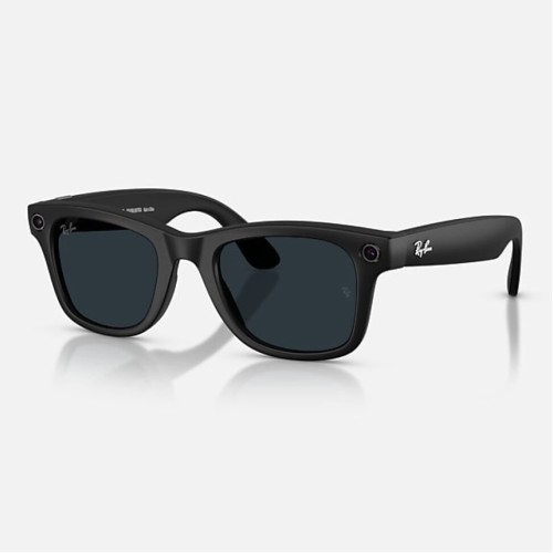 Умные очки Ray-Ban Wayfarer Gen 2 RW4012 (матовая чёрная оправа, линзы с серым автозатемнением), размер L - изображение 1