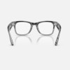 Умные очки Ray-Ban Wayfarer Gen 2 RW4012 (глянцевая прозрачно-серая оправа, линзы с синим автозатемнением), размер M - миниатюра 6