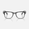Умные очки Ray-Ban Wayfarer Gen 2 RW4012 (глянцевая прозрачно-серая оправа, линзы с синим автозатемнением), размер L - миниатюра 2