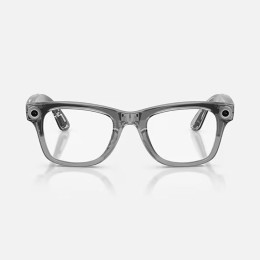 Умные очки Ray-Ban Wayfarer Gen 2 RW4012 (глянцевая прозрачно-серая оправа, линзы с синим автозатемнением), размер L - изображение 2
