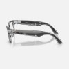 Умные очки Ray-Ban Wayfarer Gen 2 RW4012 (глянцевая прозрачно-серая оправа, линзы с синим автозатемнением), размер L - миниатюра 5
