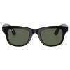Умные очки Ray-Ban Wayfarer RW4006 (Глянцевая чёрная оправа, линзы зелёные), размер M - миниатюра 2