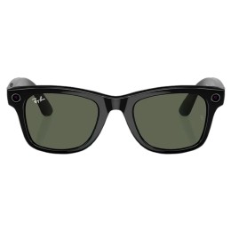 Умные очки Ray-Ban Wayfarer RW4006 (Глянцевая чёрная оправа, линзы зелёные), размер M - изображение 2