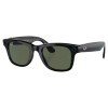 Умные очки Ray-Ban Wayfarer RW4006 (Глянцевая чёрная оправа, линзы зелёные), размер M - миниатюра 4