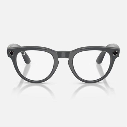 Умные очки Ray-Ban Headliner Gen 2 RW4013 (глянцевая серая оправа, линзы прозрачные с затемнением в зелёный) - изображение 3