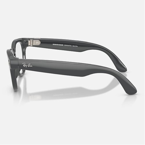 Умные очки Ray-Ban Headliner Gen 2 RW4013 (глянцевая серая оправа, линзы прозрачные с затемнением в зелёный) - изображение 4