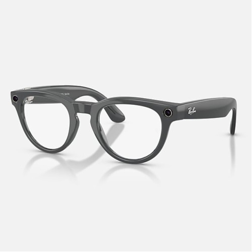 Умные очки Ray-Ban Headliner Gen 2 RW4013 (глянцевая серая оправа, линзы прозрачные с затемнением в зелёный) - изображение 5