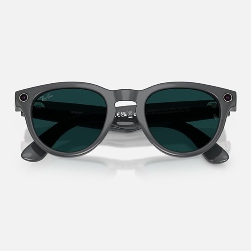 Умные очки Ray-Ban Headliner Gen 2 RW4013 (глянцевая серая оправа, линзы прозрачные с затемнением в зелёный) - изображение 6
