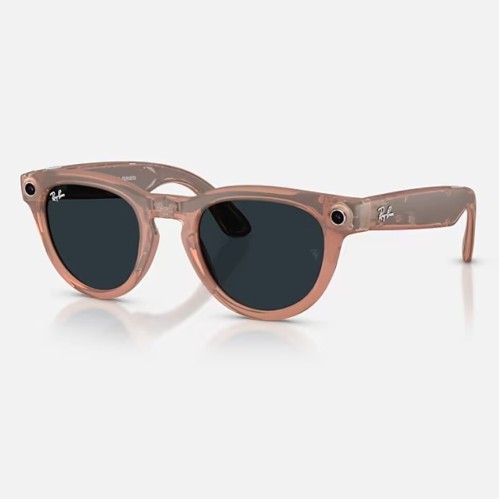 Умные очки Ray-Ban Headliner Gen 2 RW4013 (матовая персиковая оправа, линзы с серым затемнением) - изображение 1