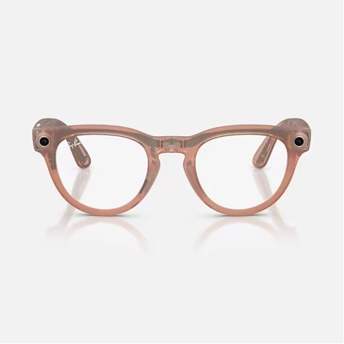 Умные очки Ray-Ban Headliner Gen 2 RW4013 (матовая персиковая оправа, линзы с серым затемнением) - изображение 2