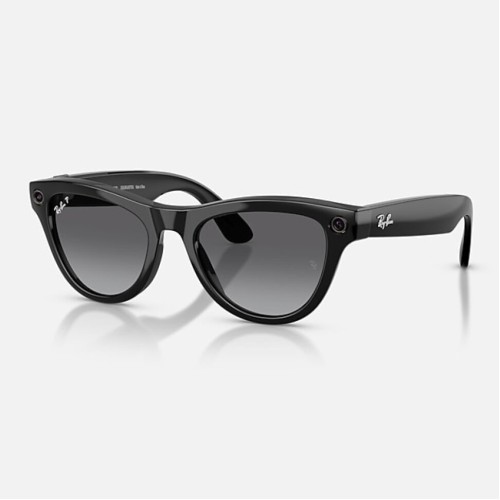 Умные очки Ray-Ban Skyler Gen 2 RW4014 (глянцевая чёрная оправа, линзы поляризованные графитовый градиент)