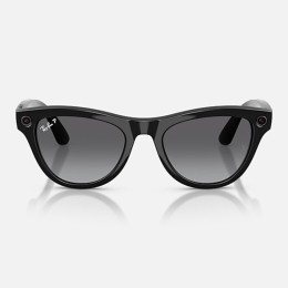 Умные очки Ray-Ban Skyler Gen 2 RW4014 (глянцевая чёрная оправа, линзы поляризованные графитовый градиент) - изображение 2