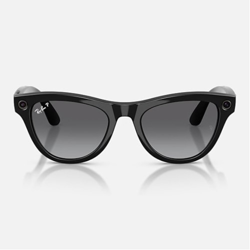 Умные очки Ray-Ban Skyler Gen 2 RW4014 (глянцевая чёрная оправа, линзы поляризованные графитовый градиент) - изображение 2