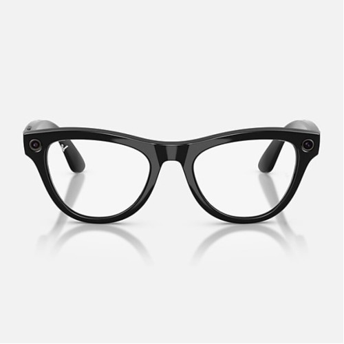 Умные очки Ray-Ban Skyler Gen 2 RW4014 (глянцевая чёрная оправа, линзы прозрачные) - изображение 2