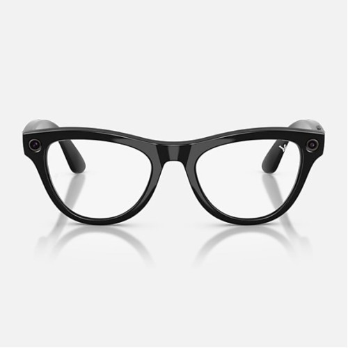 Умные очки Ray-Ban Skyler Gen 2 RW4014 (глянцевая чёрная оправа, линзы с зелёным автозатемнением) - изображение 2