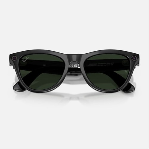 Умные очки Ray-Ban Skyler Gen 2 RW4014 (глянцевая чёрная оправа, линзы с зелёным автозатемнением) - изображение 5