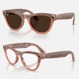 Умные очки Ray-Ban Skyler Gen 2 RW4014 (глянцевая персиковая оправа, линзы с коричневым автозатемнением)