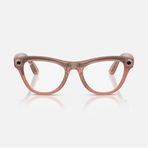 Умные очки Ray-Ban Skyler Gen 2 RW4014 (глянцевая персиковая оправа, линзы с коричневым автозатемнением) - изображение 2