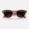 Умные очки Ray-Ban Skyler Gen 2 RW4014 (глянцевая персиковая оправа, линзы с коричневым автозатемнением) - миниатюра 3