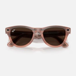 Умные очки Ray-Ban Skyler Gen 2 RW4014 (глянцевая персиковая оправа, линзы с коричневым автозатемнением) - изображение 3