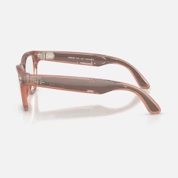 Умные очки Ray-Ban Skyler Gen 2 RW4014 (глянцевая персиковая оправа, линзы с коричневым автозатемнением) - изображение 5