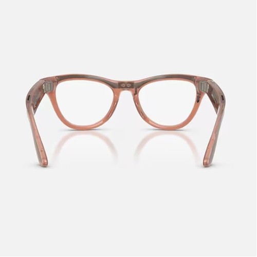 Умные очки Ray-Ban Skyler Gen 2 RW4014 (глянцевая персиковая оправа, линзы с коричневым автозатемнением) - изображение 6