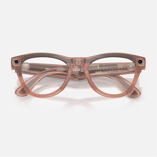 Умные очки Ray-Ban Skyler Gen 2 RW4014 (глянцевая персиковая оправа, линзы с коричневым автозатемнением) - изображение 7
