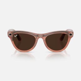 Умные очки Ray-Ban Skyler Gen 2 RW4014 (глянцевая персиковая оправа, линзы с коричневым автозатемнением) - изображение 9