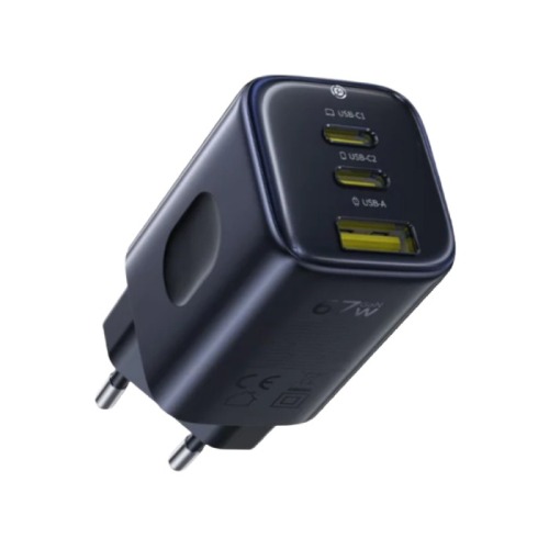 Адаптер Baseus PicoGo AE11 Fast Charger 2 USB-C+USB-A 67W (Black)