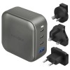 Адаптер EnergEA TravelWorld 100W GaN PD 3xUSB-C + USB-A (Dark Gray)