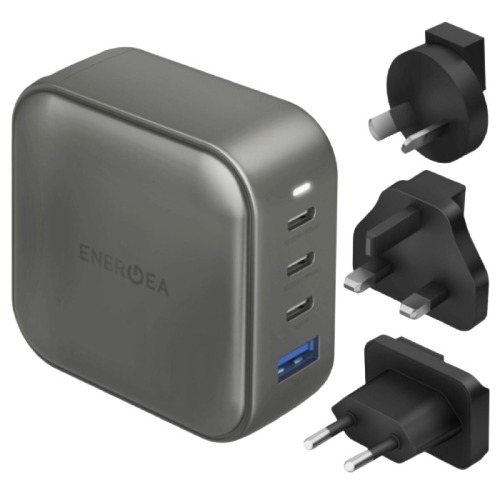 Адаптер EnergEA TravelWorld 100W GaN PD 3xUSB-C + USB-A (Dark Gray)