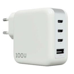 Адаптер Magssory Pulse 100W Gan 3xUSB-C + USB-A (White)