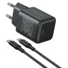 Адаптер UGREEN X513 30W GaN USB-C + USB-C cable (Black)