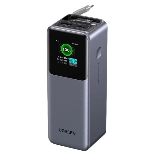Внешний аккумулятор UGREEN PB726 Nuxode Roulette 20000mAh 165W USB-C (Space Gray)