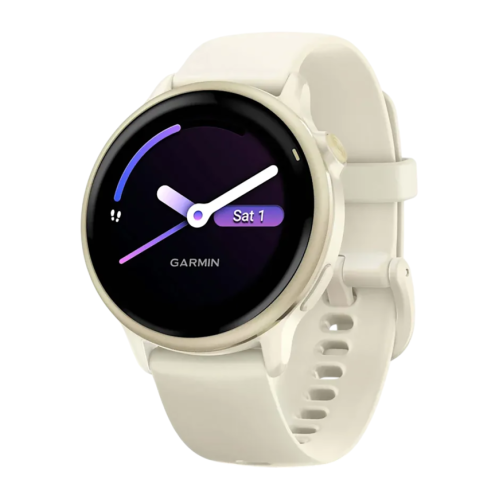 Умные часы Garmin vivoactive 6, силиконовый ремешок цвета кости - изображение 1