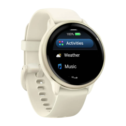 Умные часы Garmin vivoactive 6, силиконовый ремешок цвета кости - изображение 3
