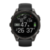 Умные часы Garmin fenix 8, 47 мм, AMOLED, титан с DLC, сапфир, силиконовый ремешок цвета чёрный/«серая галька» - миниатюра 1
