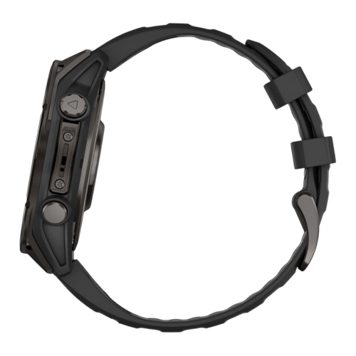 Умные часы Garmin fenix 8, 47 мм, AMOLED, титан с DLC, сапфир, силиконовый ремешок цвета чёрный/«серая галька» - изображение 3