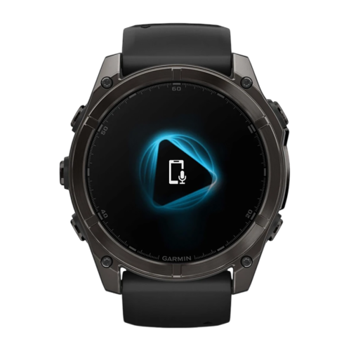 Умные часы Garmin fenix 8, 51 мм, AMOLED, титан с DLC, сапфир, силиконовый ремешок цвета чёрный/«серая галька» - изображение 1