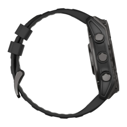 Умные часы Garmin fenix 8, 51 мм, AMOLED, титан с DLC, сапфир, силиконовый ремешок цвета чёрный/«серая галька» - изображение 2