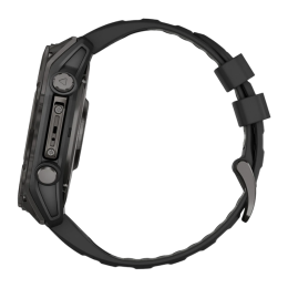 Умные часы Garmin fenix 8, 51 мм, AMOLED, титан с DLC, сапфир, силиконовый ремешок цвета чёрный/«серая галька» - изображение 3