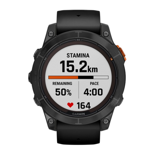 Умные часы Garmin fenix 7 Pro Solar Edition, 47 мм, чёрный силиконовый ремешок