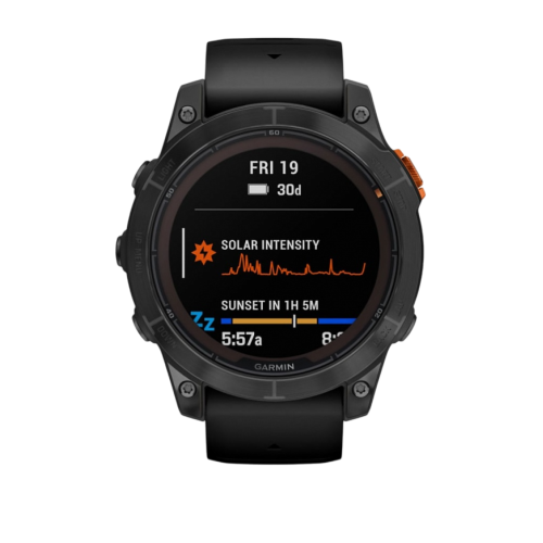 Умные часы Garmin fenix 7 Pro Solar Edition, 47 мм, чёрный силиконовый ремешок - изображение 2