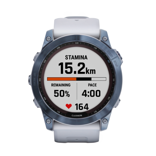 Умные часы Garmin fenix 7X Sapphire Solar Edition, 51 мм, силиконовый ремешок цвета «Уайтстоун»