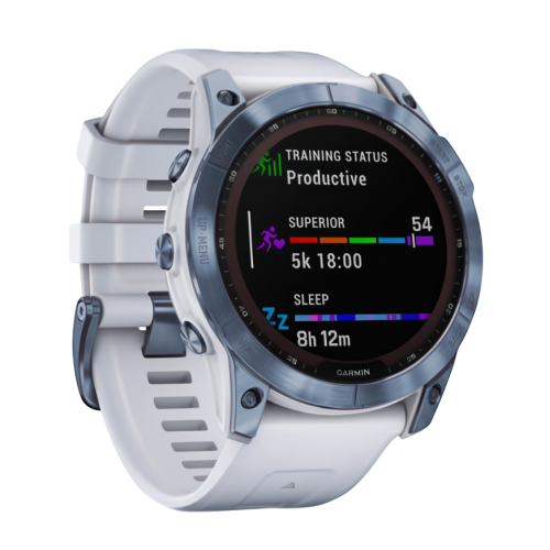 Умные часы Garmin fenix 7X Sapphire Solar Edition, 51 мм, силиконовый ремешок цвета «Уайтстоун» - изображение 3