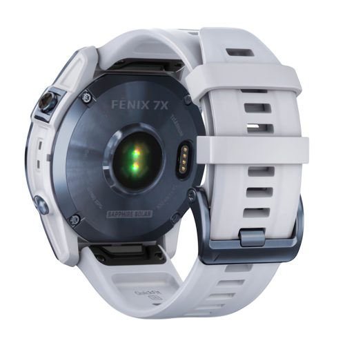 Умные часы Garmin fenix 7X Sapphire Solar Edition, 51 мм, силиконовый ремешок цвета «Уайтстоун» - изображение 4